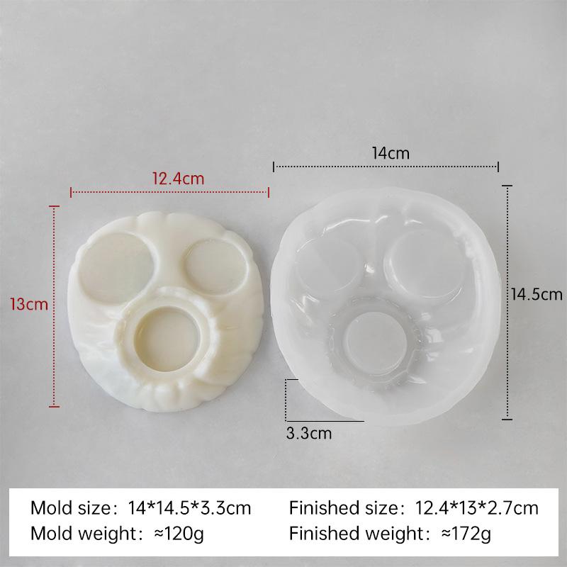 Creative Christmas Set Snowman Silicone Mold Handmade Gift Christmas Decoration DIY Aroma Candle Plaster Ornaments Mould