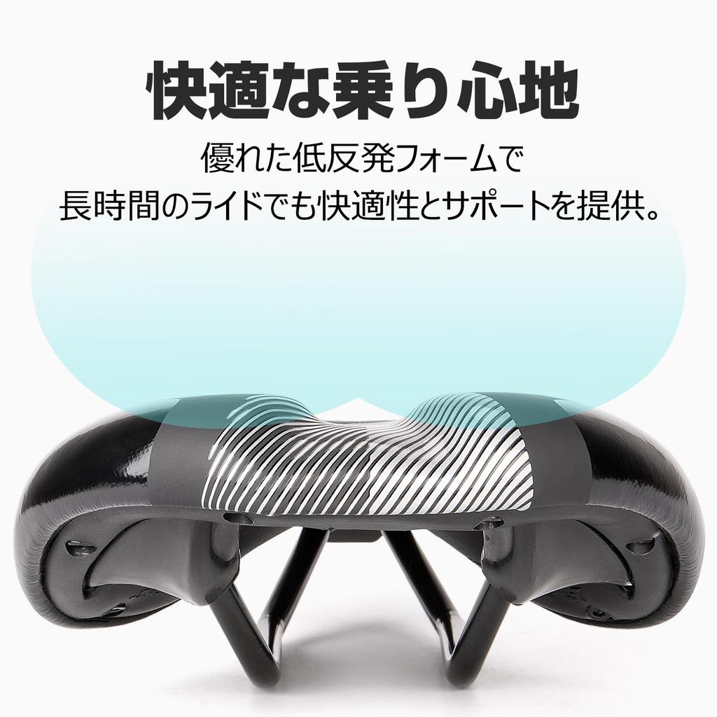 CXWXC Bicycle Saddle - Pain-Free, Soft, Thick, Low-Rebound, Black/Silver (FU-C19)