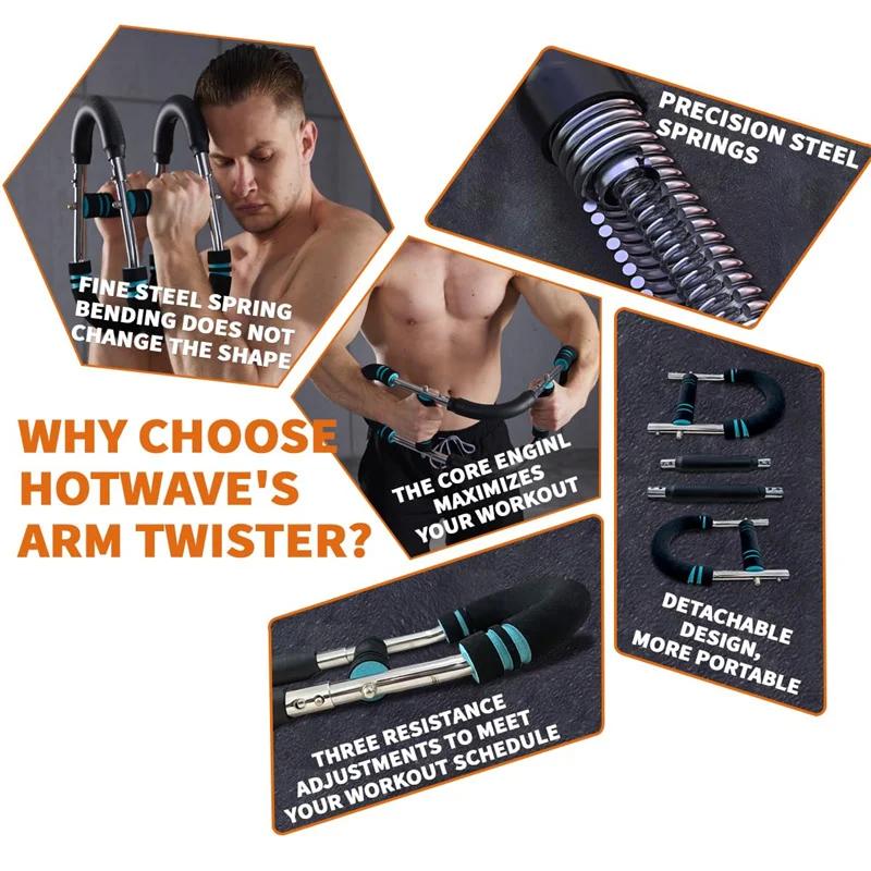 Adjustable Chest Expander Arm Exerciser Shoulder Muscle Training Fitness Equipment Portable Spring Resistance Fitness Equipment