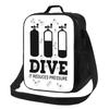 Normal People Scuba Diving Insulated Lunch Bag for Work School Dive Resuable Thermal Cooler Bento Box Women Kids