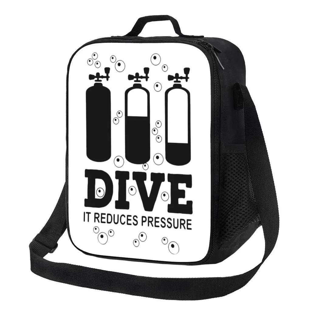 Normal People Scuba Diving Insulated Lunch Bag for Work School Dive Resuable Thermal Cooler Bento Box Women Kids