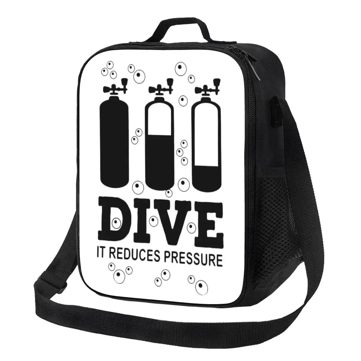 

Смешные термоизолированные ланч-бэги для дайвинга. Женская многоразовая сумка-тоут для ланча для школы, хранения, бенто, контейнер для еды. 26.5x20x11.5CM белый