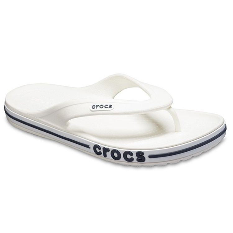 Crocs Bayaband Simple Comfortable Sports Slippers Unisex Slippers White Blue 205393-126