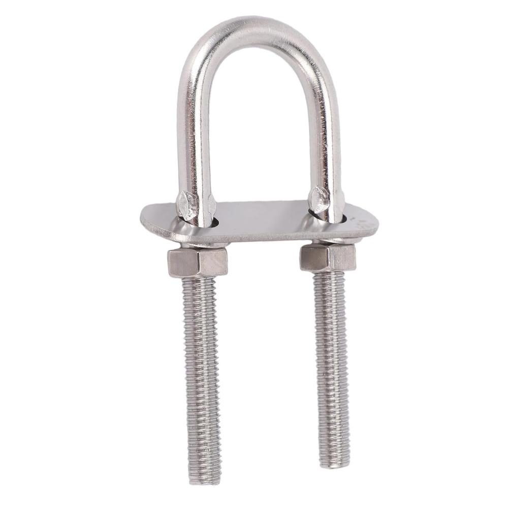 4pcs With Nut Plate Washe Round U Bolts Durable Steel U Bolts Strong Boat U Bolt  For Boat