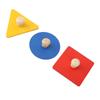 Multiple Shape Puzzle 3 Colors Wooden Lightweight Educational Puzzle Geometry Toy Baby Toy
