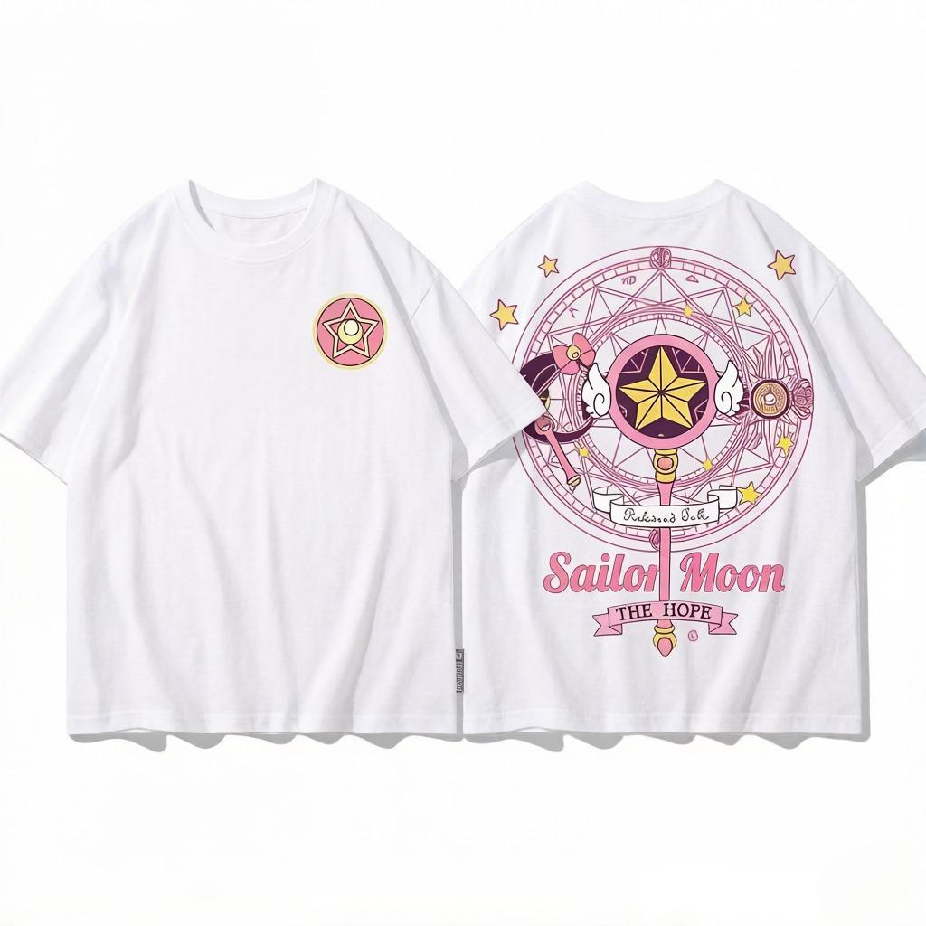 

Pretty Guardian Sailor Moon Magic Square Joint-Design T-shirt Perfect for Parents and Children Cotton Shirt S