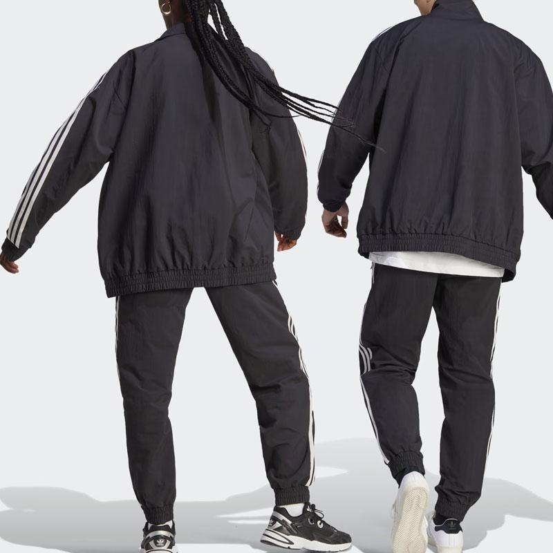 Adidas Originals X Nsrc Collaboration Series Logo Print Elastic Waist Knitted Sports Pants Unisex Pants Black IL4982