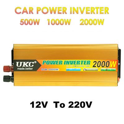 Güneş Enerjili İnvertör 500w 1000w 2000w Dc 12v 220v Telefon Tablet Mini Araba Güç Kaynağı Araba İnvertörü Led Ekranlı