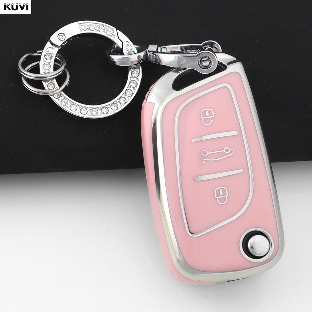 Tpu Car Folding Key Case Cover Shell Fob For Citroen C1 C2 C3 C4 C5 Xsara Pica For Peugeot 306 407 807 For Ds Ds3 Ds4 Ds5 Ds6