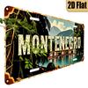 MONTENEGRO AL Schild Vintage Langlebige Metallplakette Wanddekoration Malerisch Rustikal Heimbüro Bar Man Cave Wandkunst
