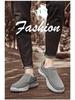 Men's Slip-On Canvas Shoes - Old Beijing Style, Thick Sole, Available in Extra Large Sizes up to 48
