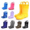 Kids' Cartoon Waterproof Mid-Calf Rain Boots with Handles - Stormproof for Boys & Girls