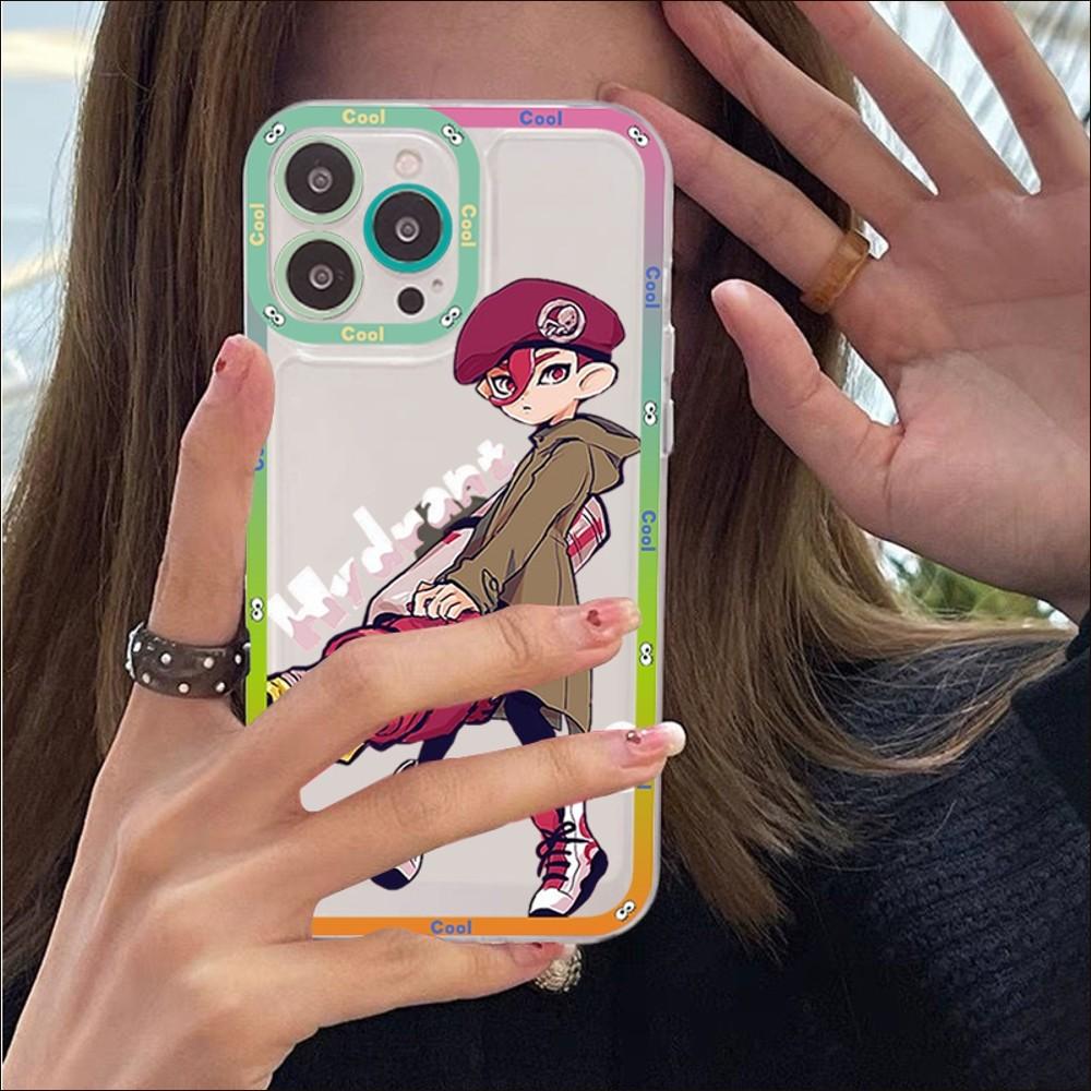 Splatoons Phone Case For iPhone 14 13 12 11 Pro Max Mini X Xs XR 6 7 8 Plus SE 2020 Transparent Case