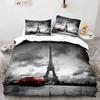 3D Print Eiffel Tower France Paris Comfortable Duvet Quilt Cover Pillowcase Bedding Set Children Bedroom Decoration Home Textile