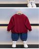 Boys' 2025 Korean Style Autumn Sweatshirt - Cool, Handsome Casual Top