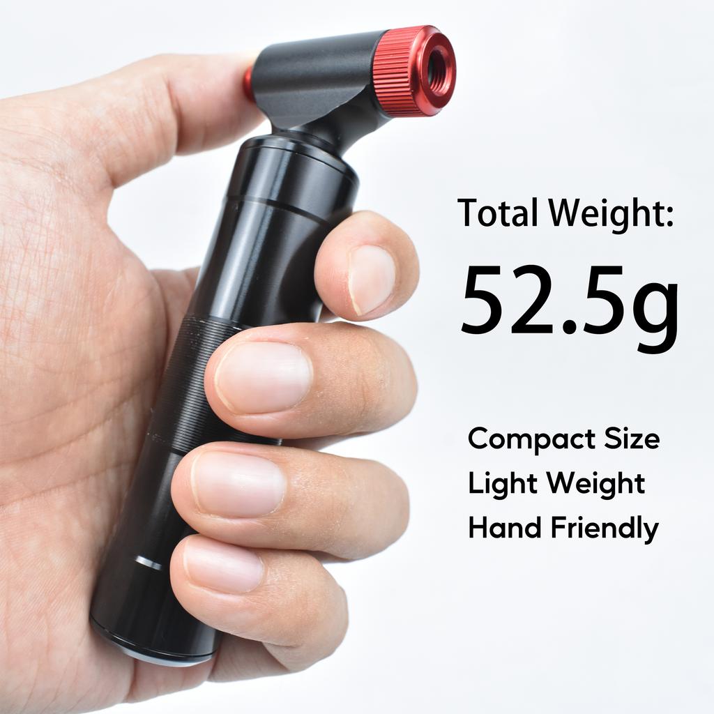 CO2 Inflator with Cartridge Storage Canister Quick Easy Safe for Presta Schrader Bicycle Tire Pump for Road and Mountain Bikes