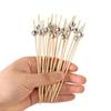 100Pcs Disco Ball Cocktail Picks Disposable Bamboo Buffet Food Dessert Fruit Toothpick for Birthday Party Wedding Decor Supplies