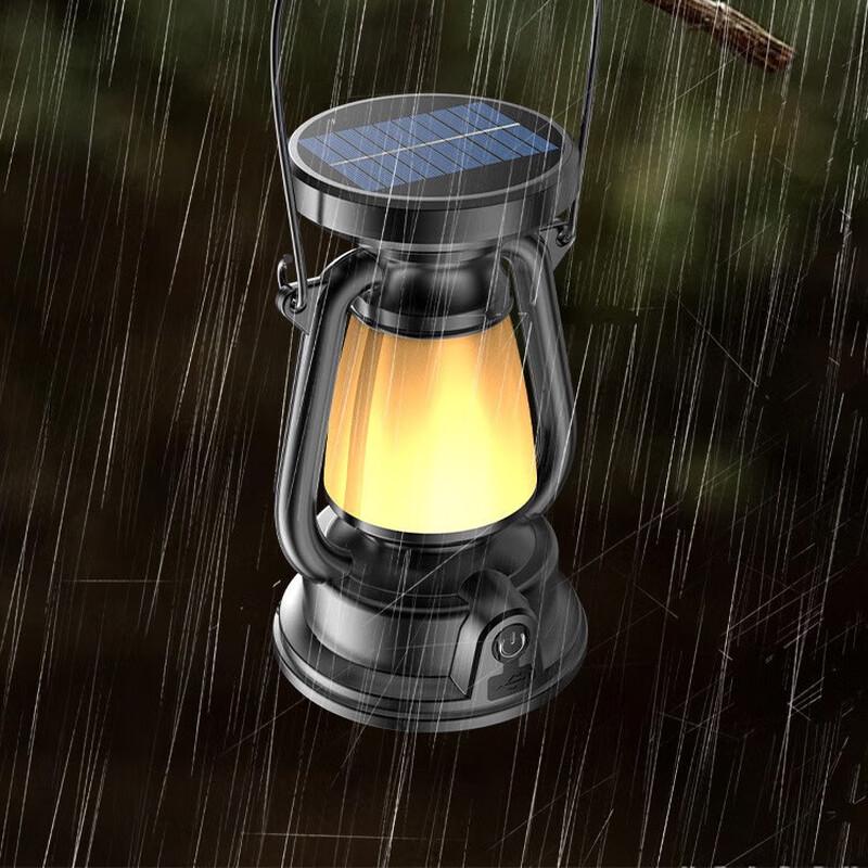 Retro Solar Rechargeable Camping Lantern