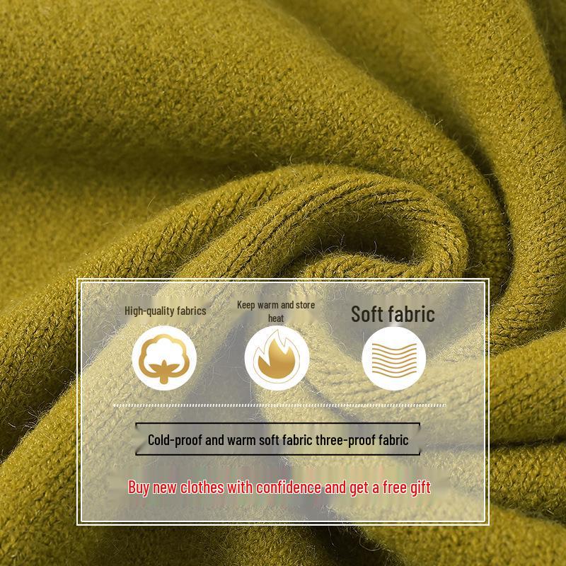 Women's Plus Velvet Warm Cardigans for Middle-aged and Elderly - Autumn/Winter