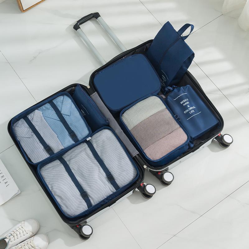 8-6 Pcs Travel Storage Bag Set, Clothing Organizer Packing Bags Suitcase Luggage Organizer Pouches