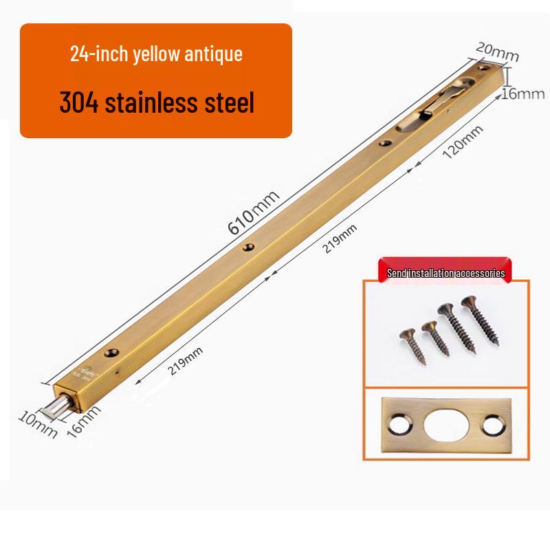 Stainless Steel 304 Concealed Heaven & Earth Fire Door Bolt - 1 Meter Extension