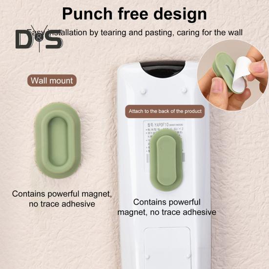 4 Pairs Magnetic Remote Control Holder Easy To Install Self-Adhesive Wall Mount Remote Control Organizer