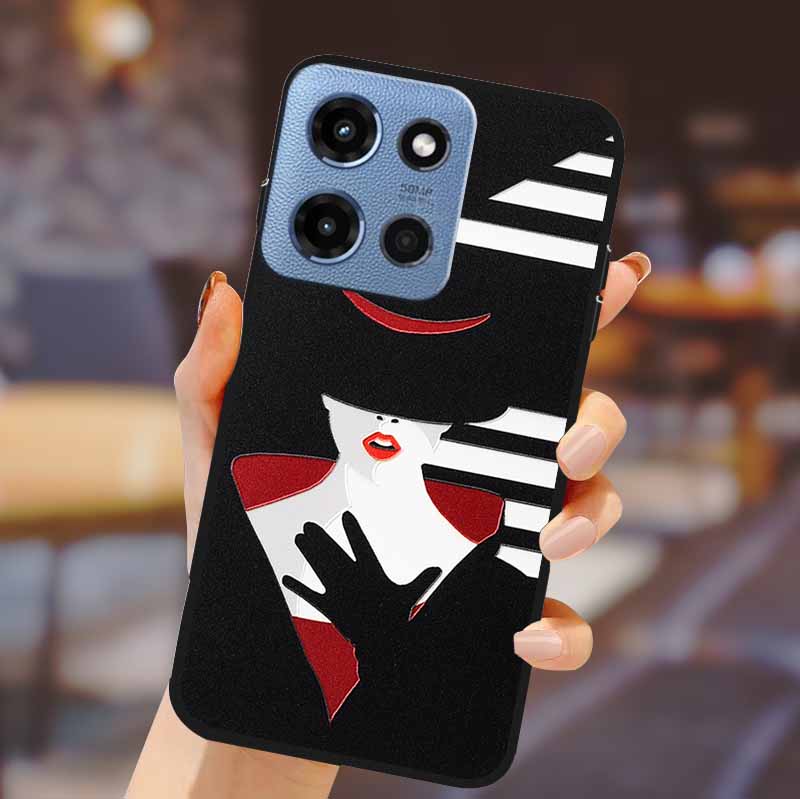 For Motorola G 5G 2025 Phone Case Bumper Soft TPU Silicone Back Cover 3D Flower Emboss Shell For Motorola Moto G 5G Fundas Coque