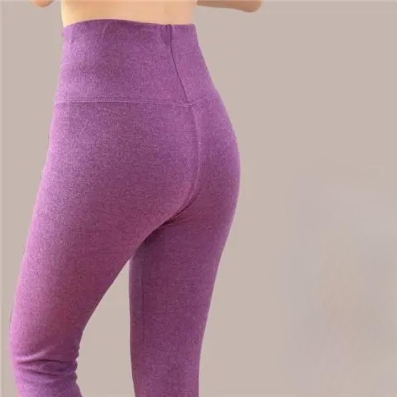 Women's Double - Sided Polar Fleece High - Waist Slimming Autumn Pants Self - Heating Thermal Leggings, Elastic Fleece - Lined Shark Pants Base Layer