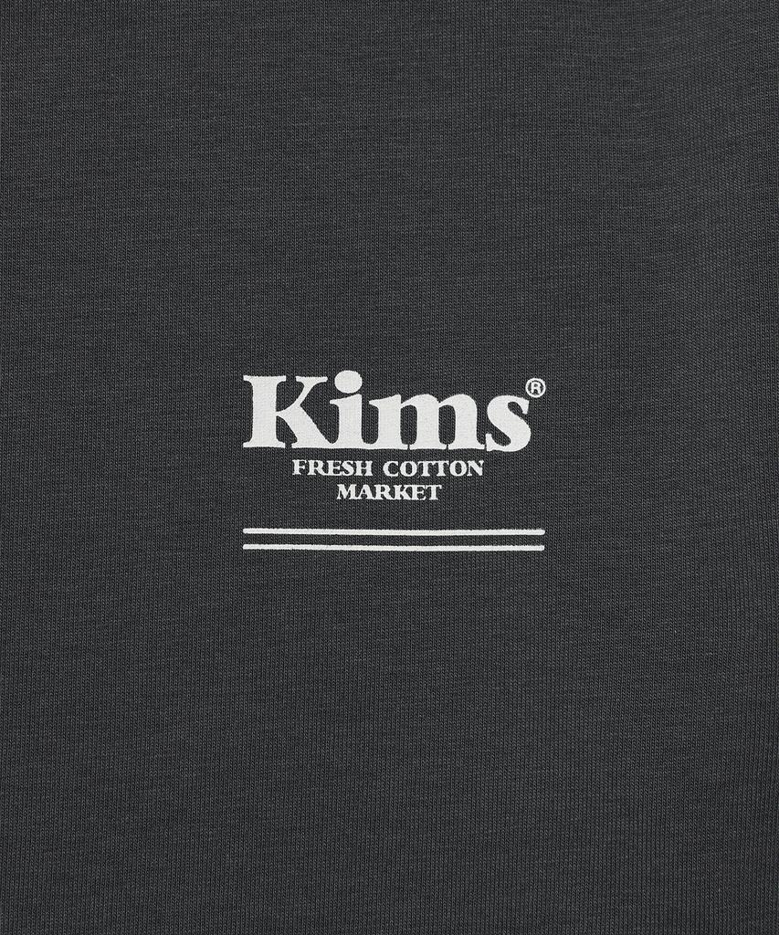 Kimseupeulesikoteunmakes Mini Bomb Line Neck Sleeve Layered T-Shirt Charcoal