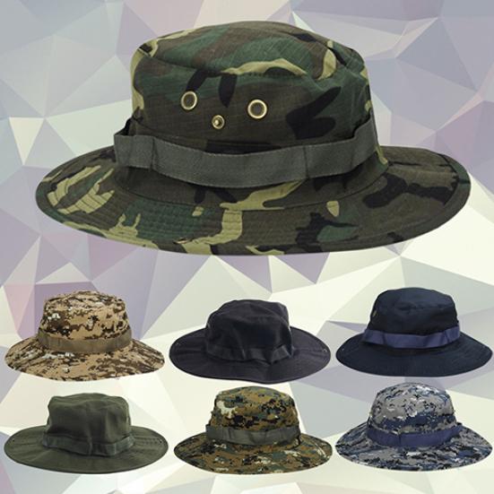 Sun Hat Snap Closure Wide Brim Multipurpose Camouflage Bucket Boonie Hat for Hunting