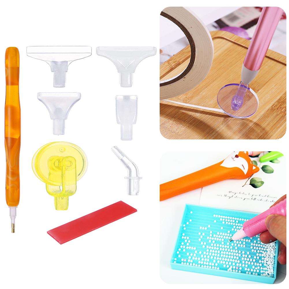Diamond Painting Art Sticky Drill Dot Pen with Glue Clay Roller Resin 5D Diamond Painting Art Dot Drill Pen Kit DIY Art Crafts