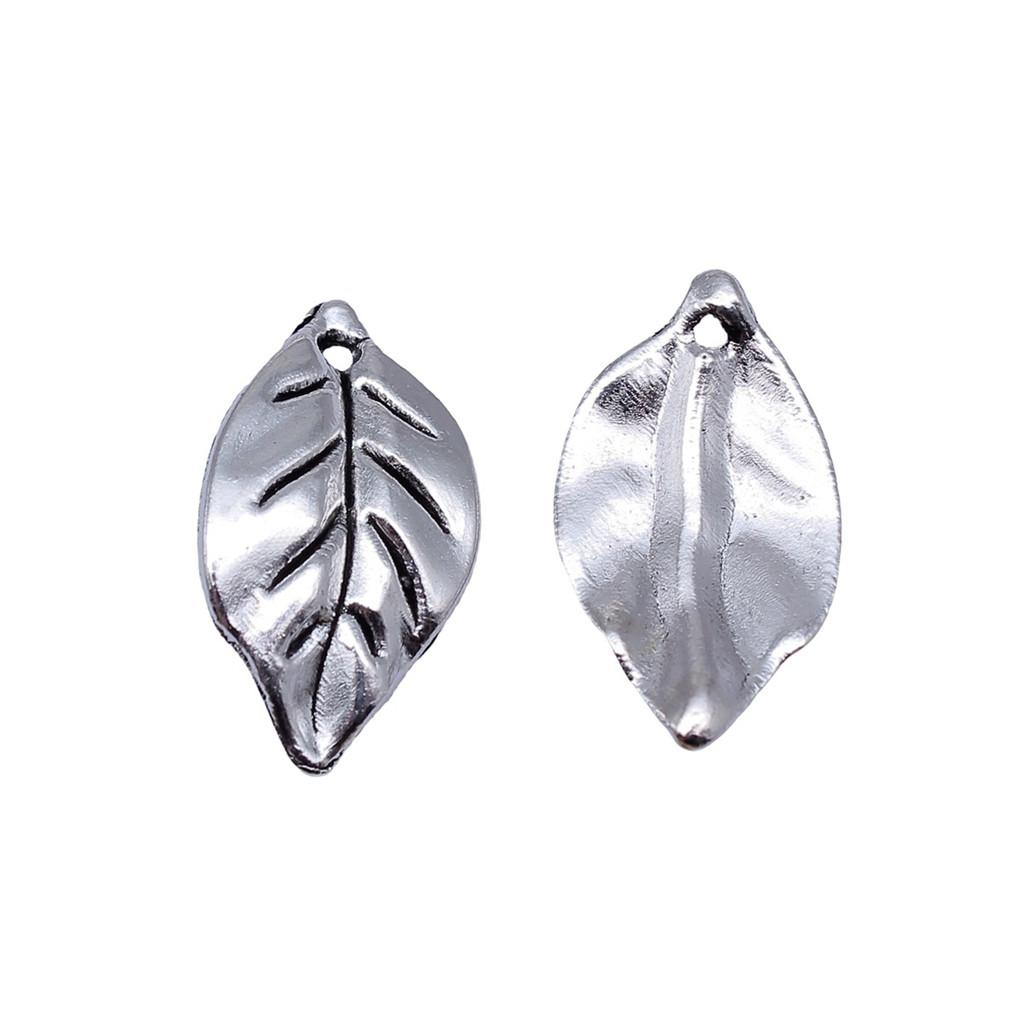 Filigree Leaf Charms Antique Alloy Pendants For Nature Inspired Jewelry