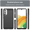 For Samsung Galaxy A34 5G Soft TPU Phone Case Carbon Fiber Texture Brushed Back Cover
