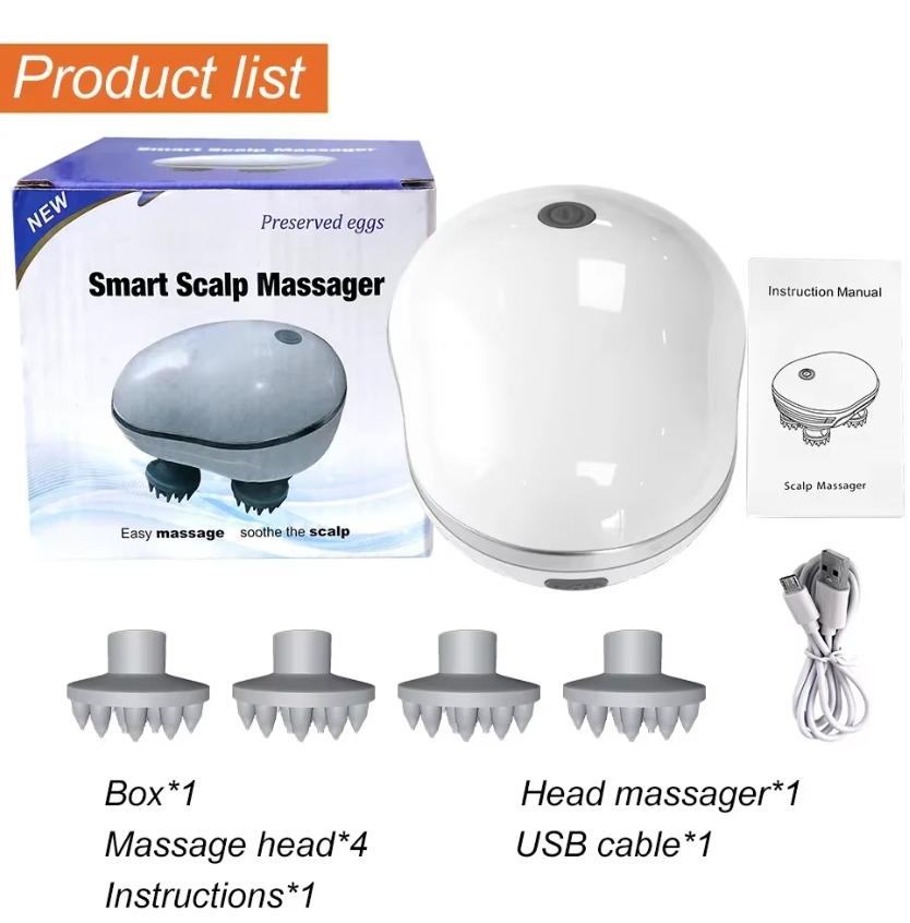 Elektrischer Kopfmassagekamm mit Vibrationsmassage, löst Kopfdruck, weckt den Geist auf