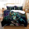 Genshin Impact Sleep Bedding Collection Cartoon Anime Bedspread Cover Single Size Size Double Size Size Kids Boys Luxury Three-Dimensional Bed Linen