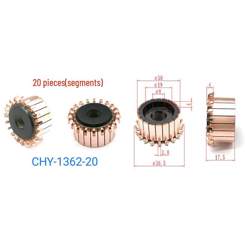 20-Pack 30x8x17.5 Commutator Slip Ring Copper Head for DC
