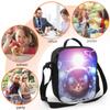 Cat Astronaut Insulated Lunch Box for Girls Boys Leakproof Portable Lunch Bag with Adjustable Shoulder Strap Reusable Cooler Bag