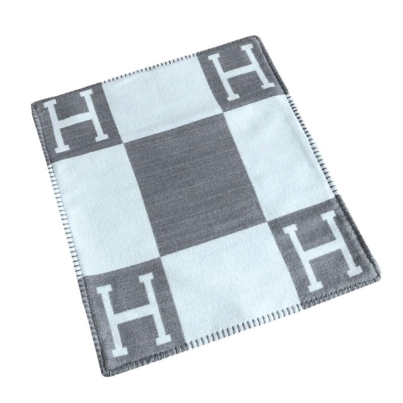 Modern H Letter Throw Pillow Cover With Striped Fabric For Home Decor