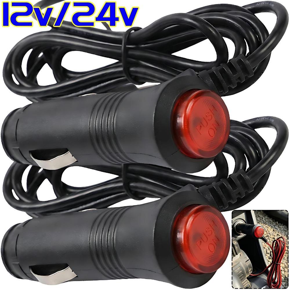 Car Cigarette Lighter Socket Plug Female Power Outlet Adapter 1.5M Extension Cord Cable Wire 12V 24V for GPS Phone Vacuum Kit