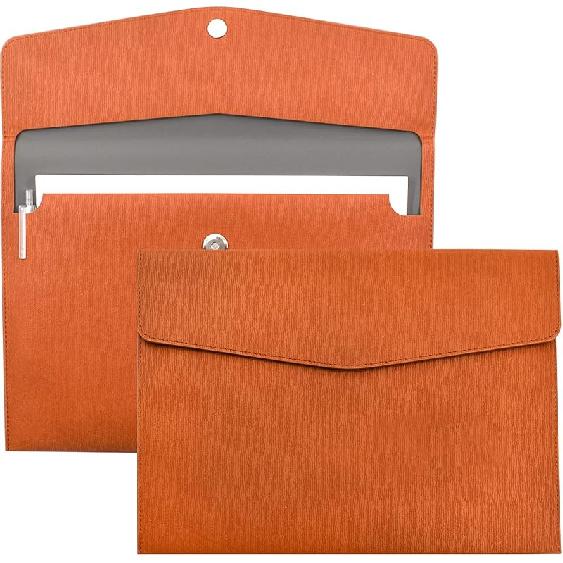 VANRA 1 Piece PU Leather Envelope File Folders A4 Paper Document Filing Envelope Document Organizer Leather Portfolio Folder Holder with Magnetic