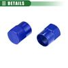 Motoforti Universelle Reifenventilkappen Ventilschaftabdeckungen für Auto SUV Motorrad Motorrad 12,5 mm Aluminiumlegierung 5 Stück Blau