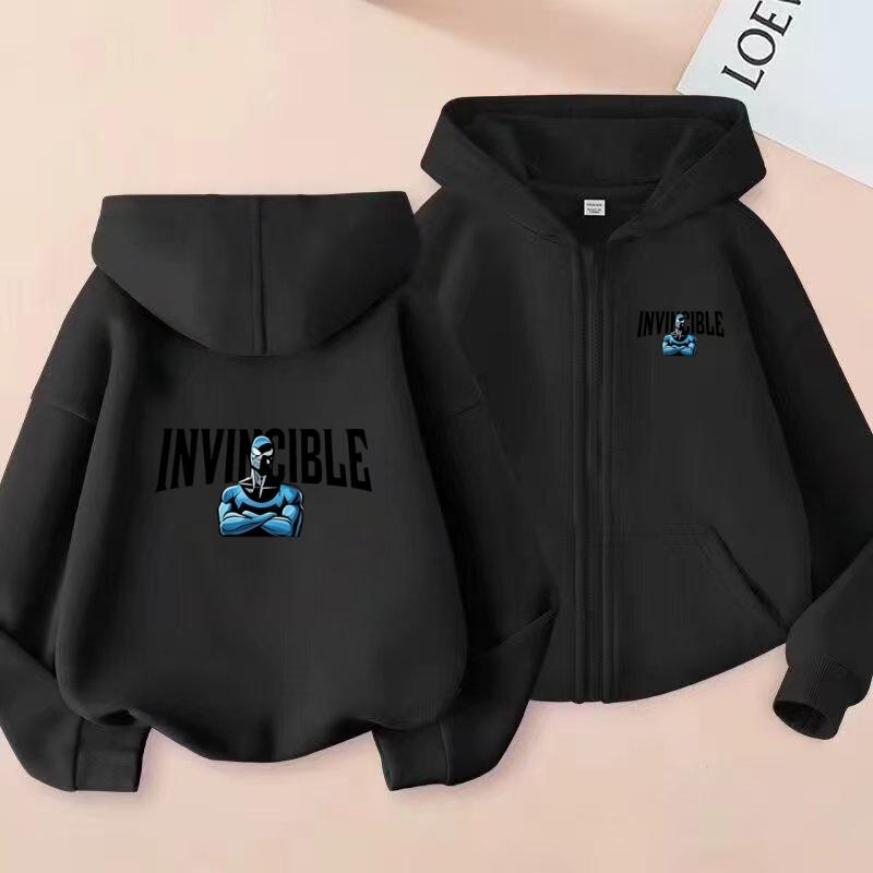 The Latest Best-selling Children's Sports Sweatshirt in Shaolin Animation Printed Hooded Zip-Up Shirt for Boys Girls Aged3-13
