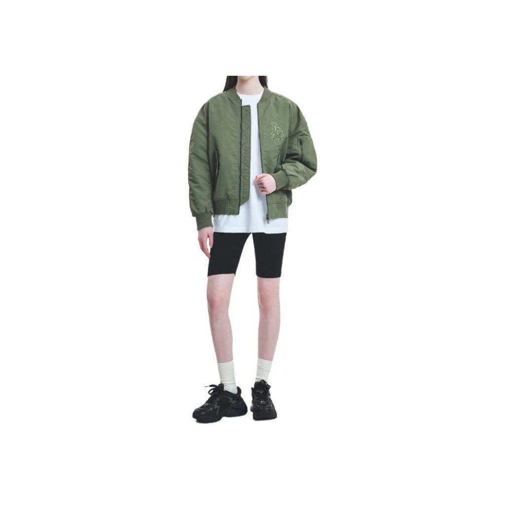 MLB Solid Color Zip Baseball Collar Long Sleeve Jacket Men Jackets Green 3AJPB0151-41KAL