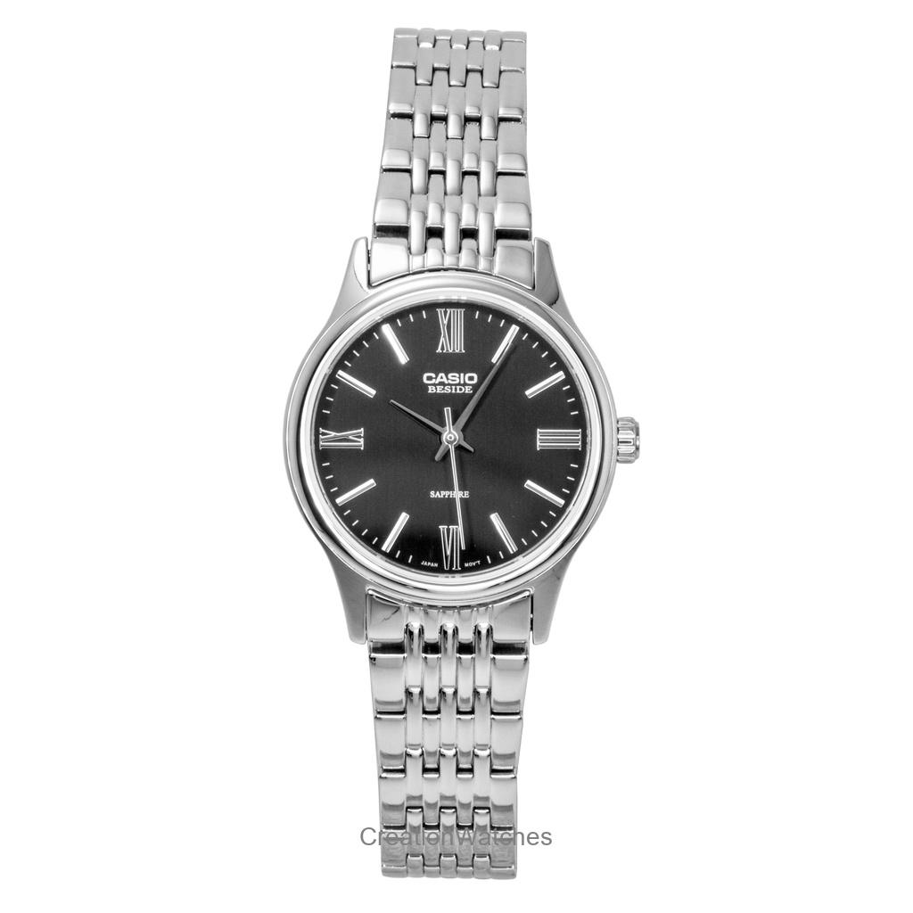 Casio Beside Analog Stainless Steel Black Dial Quartz BLS-100D-1AV Women s Watch чёрный