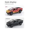 Maßstab 1/32 Tesla Pickup Truck Legierungsmodell Kinderauto Spielzeug Rückzug Sound Licht Zweitürer Auto Druckguss Spielzeug Festivalgeschenk