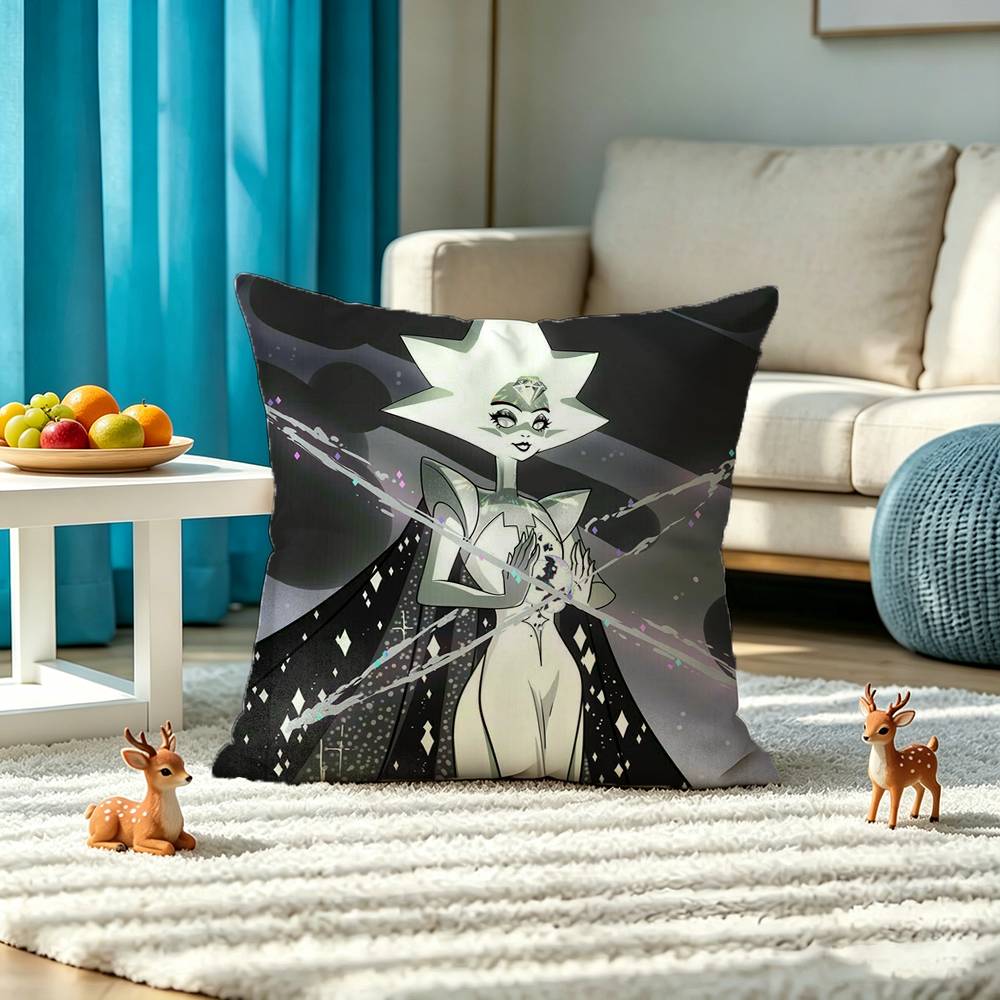White Diamond Steven Universe Pillow Case Square Double-Sided Sofa Cushion Cover Bedroom Bedside Pillow