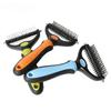 Cepillo profesional para quitar el pelo de mascotas, eliminador de pelo para perros, cortador de nudos de piel para cachorros y gatos, cepillos para el cuidado de perros, suministros para derramar