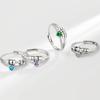 Heart-Shaped Birthstone Spinner Ring - Stress-Relief Roller Ball for Men & Women