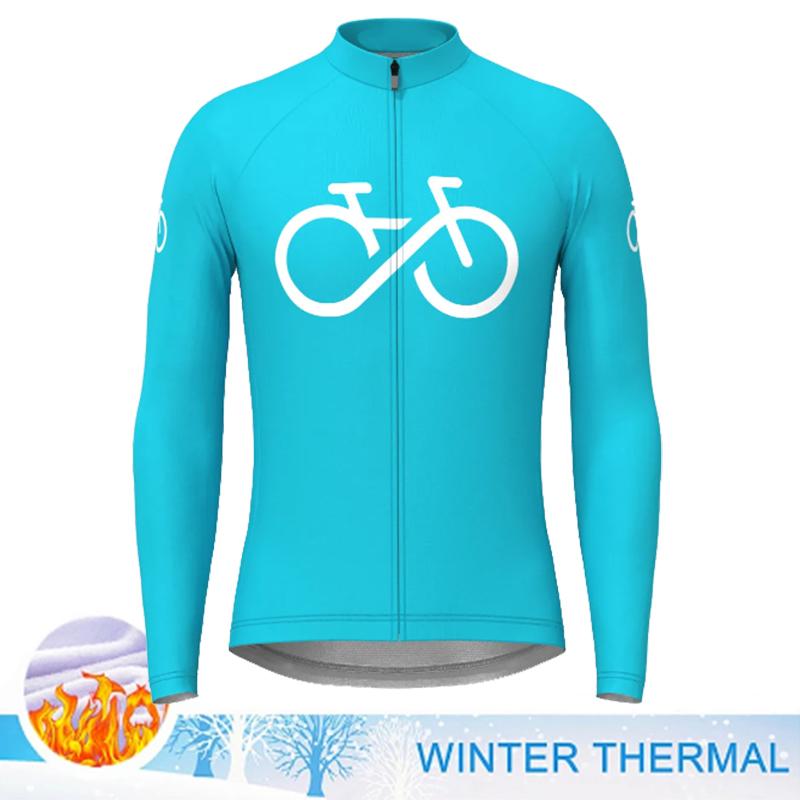 Bicycle Wear 2025 Winter Warm Jacket Men Cycling Clothes Thermal Fleece Long Sleeve Shirts Maillot Ciclismo Mountain Bike Clothing