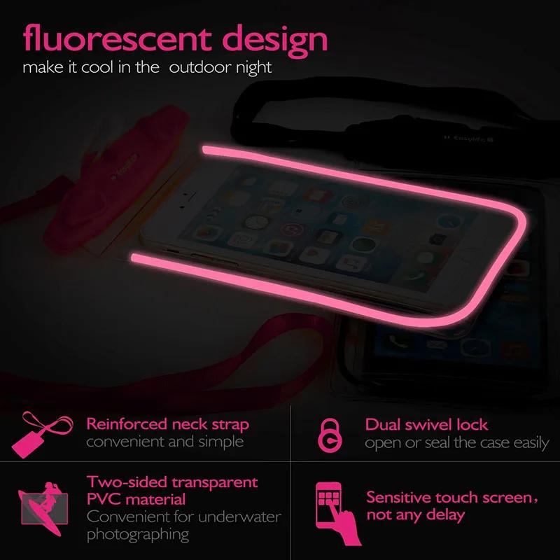 Wasserdichte Handytasche Drift Tauchen Schwimmtasche Unterwasser Trockentasche Hülle Abdeckung Für Handy Wassersport Strand Pool Skifahren 6 Zoll